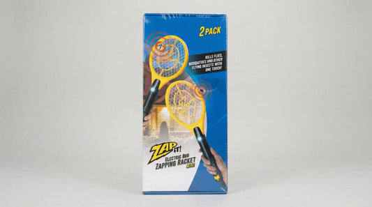 ZAP IT! Bug Zapper 2 Pack: 4000V, USB rechargeable, LED light, safe mesh, instant insect control anywhere.