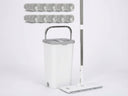 Ergonomic self-cleaning mop set with adjustable handle and dual-compartment bucket for fast, efficient, and hygienic floor cleaning in modern homes