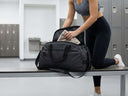 Large 60L sports travel bag with multiple compartments for gym and travel