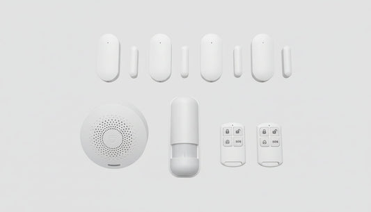 Smart and reliable the SanJie Home Security Alarm System offers Wi-Fi control via the TUYA app, door and window sensors, a PIR motion detector, instant smartphone alerts, a loud siren, and wireless installation for comprehensive home and office protection