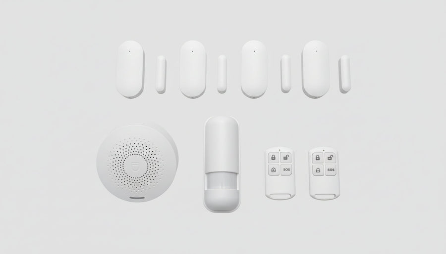 Smart and reliable the SanJie Home Security Alarm System offers Wi-Fi control via the TUYA app, door and window sensors, a PIR motion detector, instant smartphone alerts, a loud siren, and wireless installation for comprehensive home and office protection