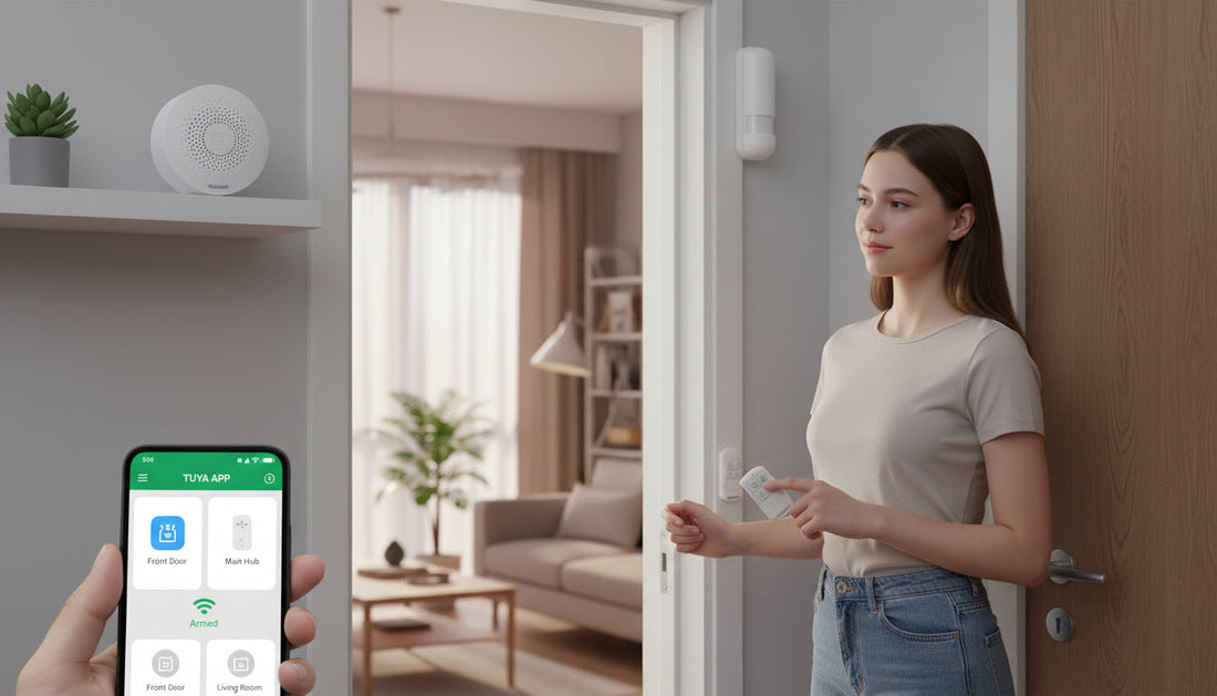 Smart and reliable the SanJie Home Security Alarm System offers Wi-Fi control, motion and door/window sensors, a loud siren, and wireless setup for easy 24/7 home protection