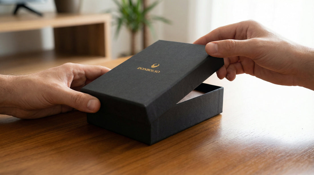 Slim smart and practical the DONBOLSO Austin Wallet offers instant card access with a push-up mechanism RFID protection and extra storage for cash in a compact minimalist design ideal for everyday carry travel and business