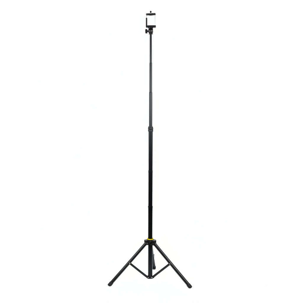 Selfie tripod with durable aluminium construction and non-slip feet, designed for smartphones, by HOT PRICE.