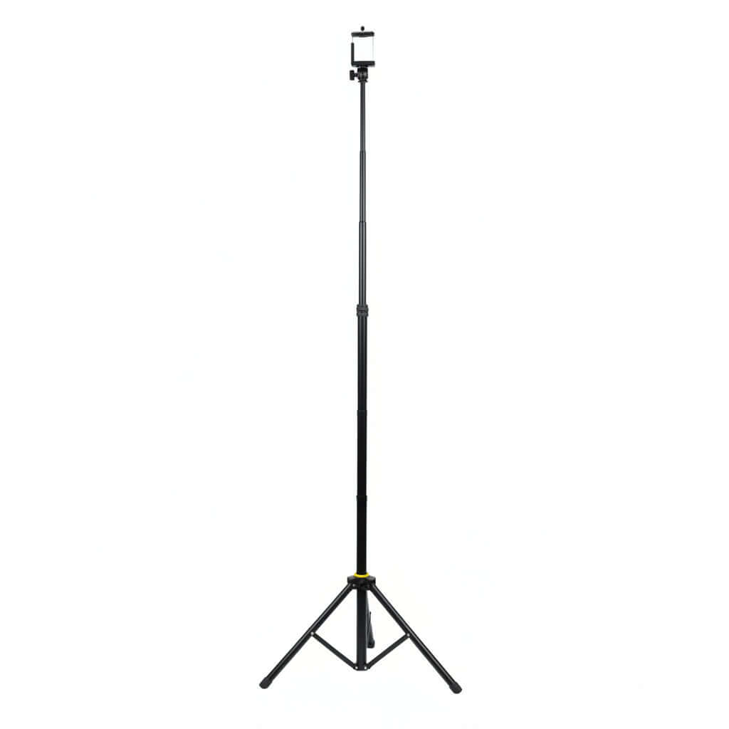 Selfie tripod with durable aluminium construction and non-slip feet, designed for smartphones, by HOT PRICE.