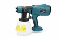 Cordless paint spray system by HOT PRICE with ergonomic design, showing spray nozzle and paint container in use.