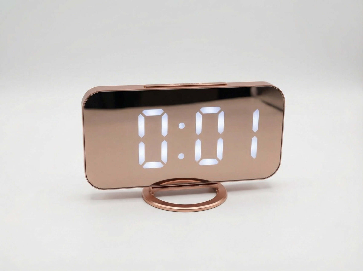 Dimmable LED alarm clock from HOT PRICE, featuring a sleek digital display and modern design.