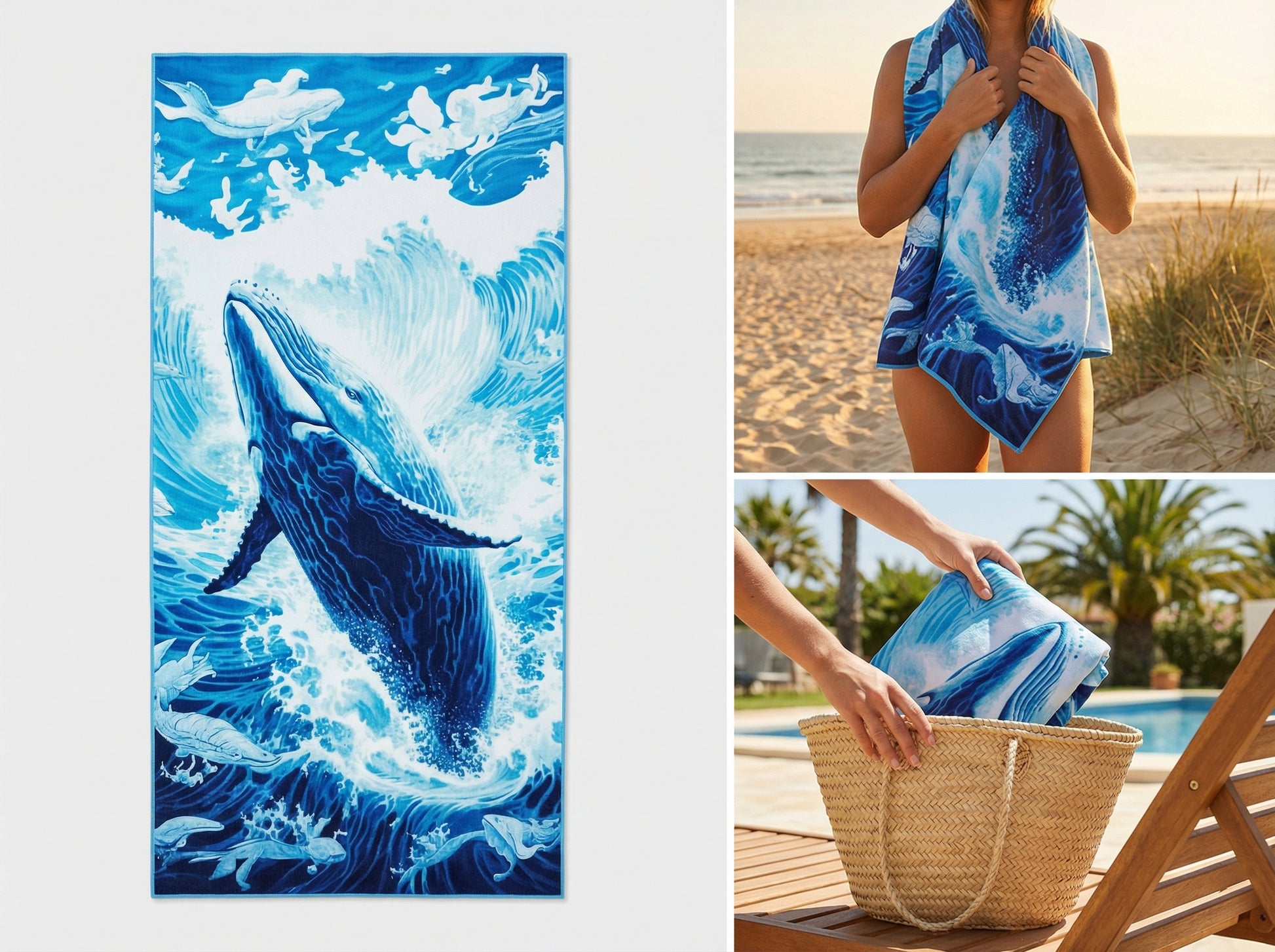 Large microfiber beach towel by HOT PRICE, quick-drying and sand-resistant, measuring 180x90cm with a colorful banana design.