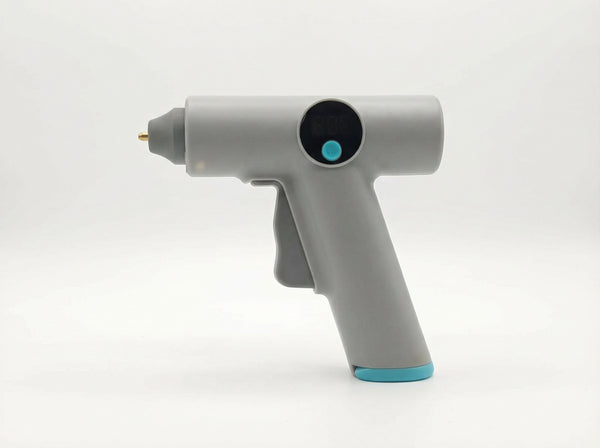 Cordless HOT PRICE hot glue gun with LED light, fast heat-up, 25W power, includes 22 glue sticks and rechargeable 2500mAh battery