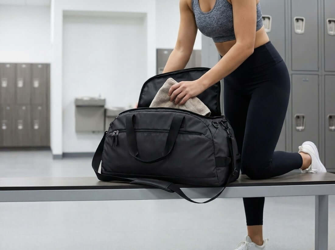 G4Free 60L sports travel bag in a stylish design, featuring multiple compartments and durable fabric for outdoor adventures.